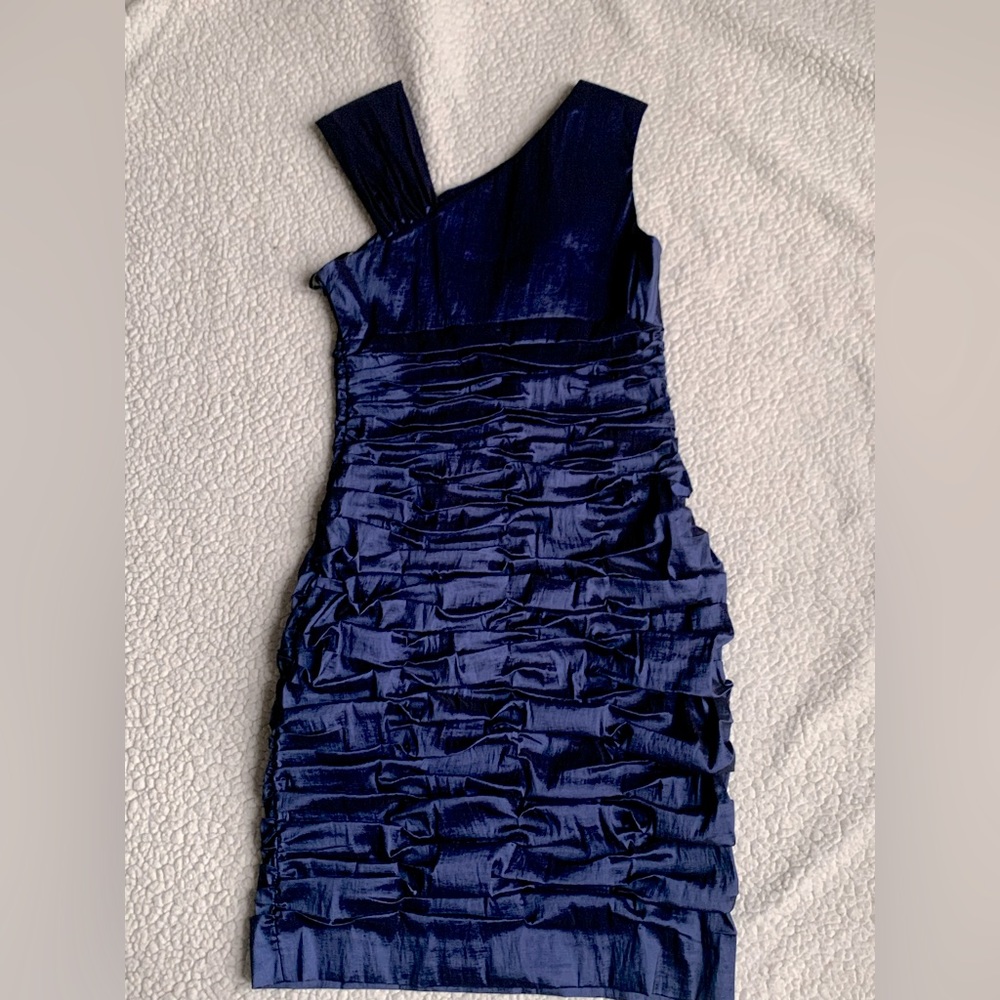 Calvin Klein body con dress, Navy Blue with shimmer, size 8